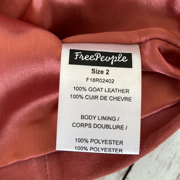 Free People Mauve Pink Suede Goat Leather A Line Mini Skirt - Picture 7 of 12